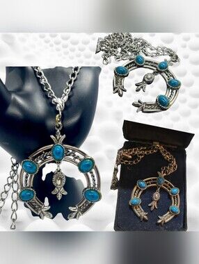 Vintage Southwestern-style Naja pendant necklace